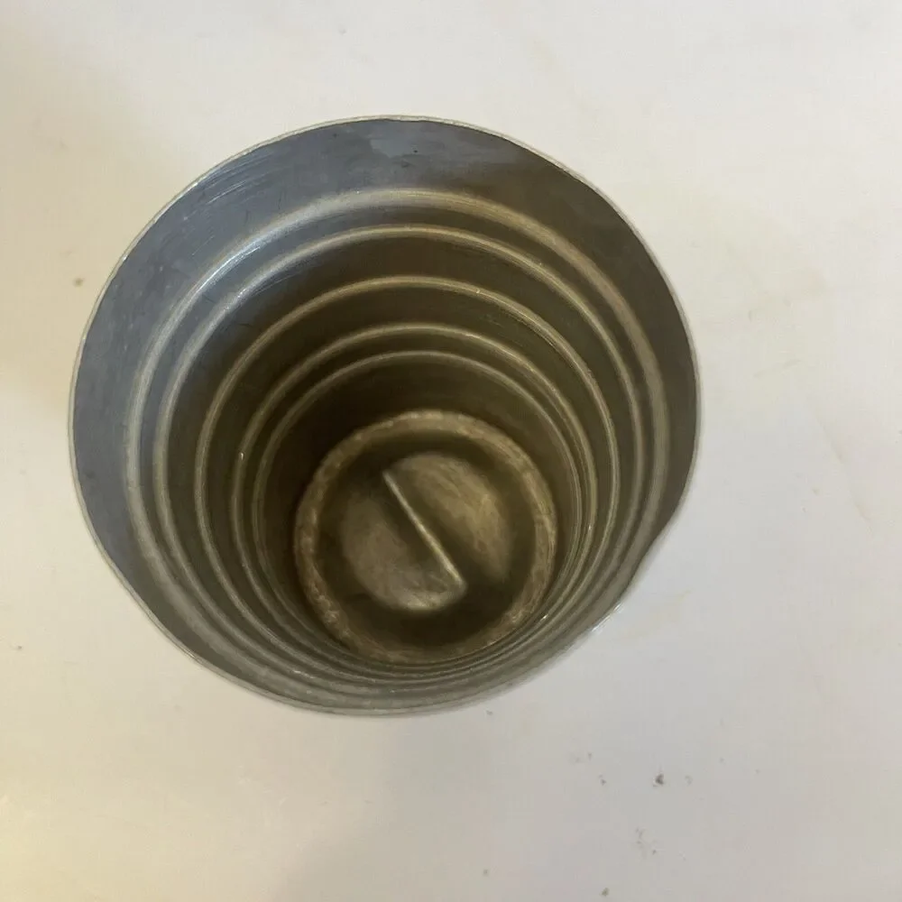 Vintage Swirl Mixer Aluminum 6 Line I Cup Measuring Cup Lidded Shaker Vtg